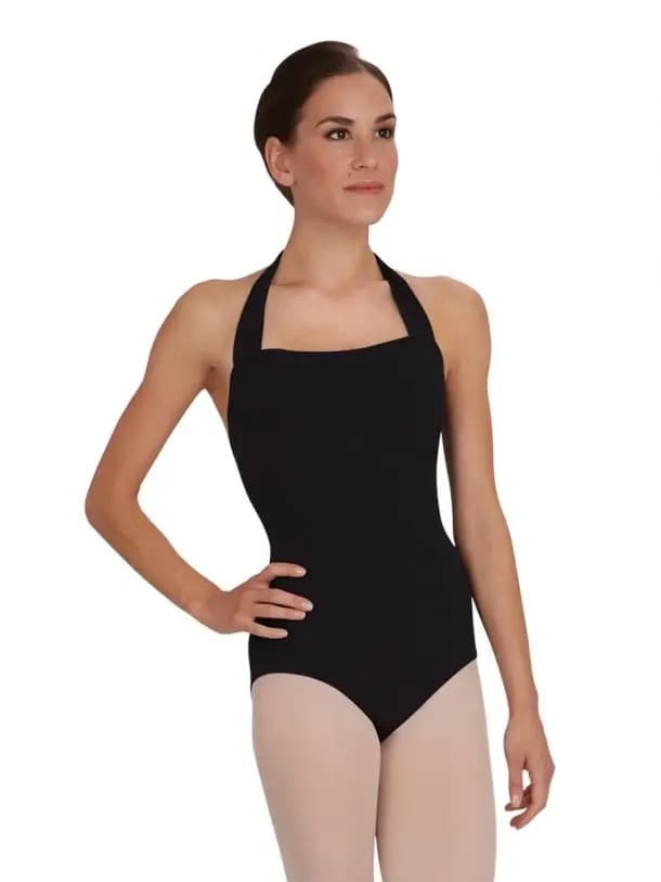 TB150 Capezio® Team Basics Adult Halter Leotard - Black L