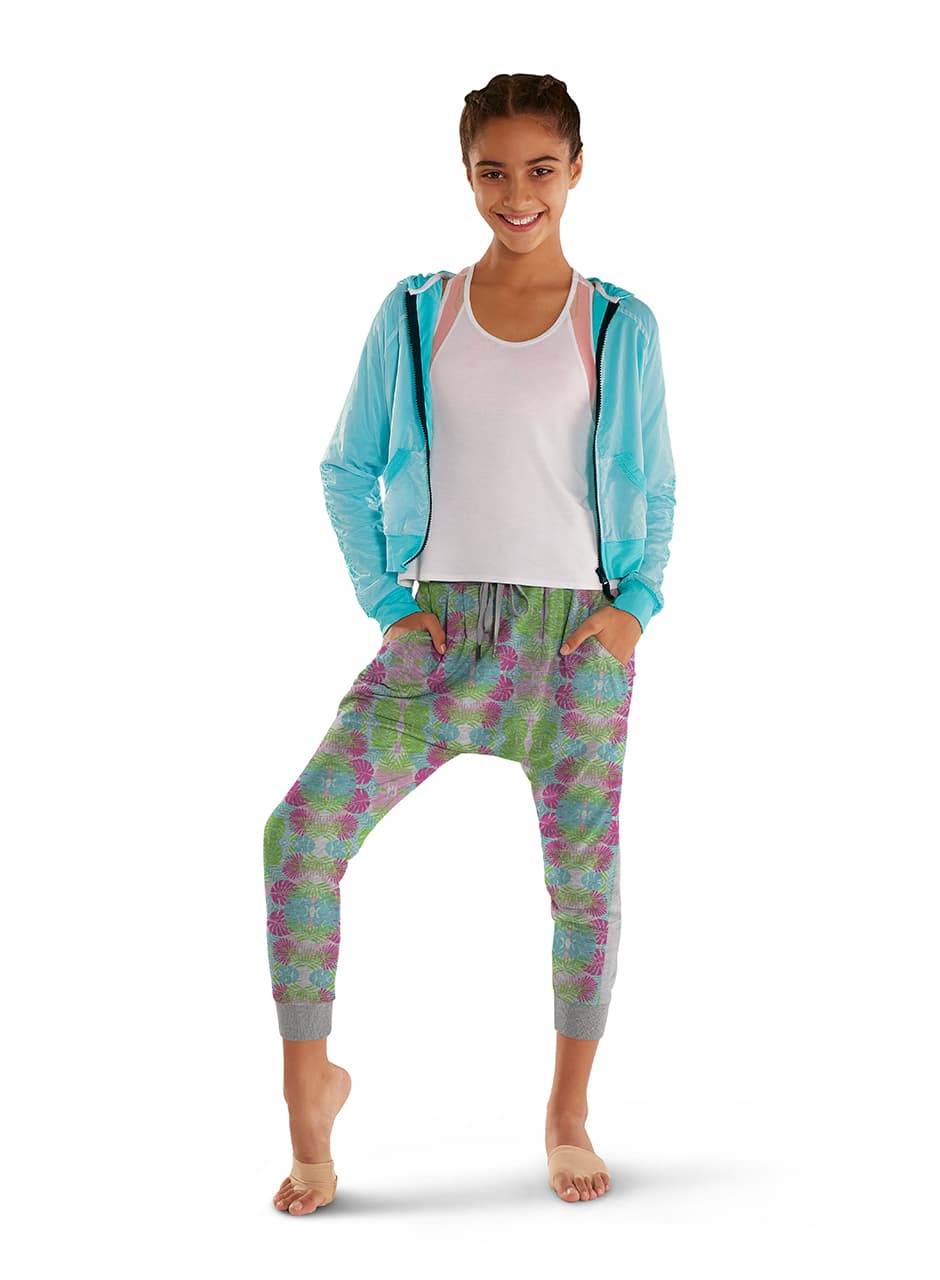 LC195P Printed Sweat Pant - Frond Print 14