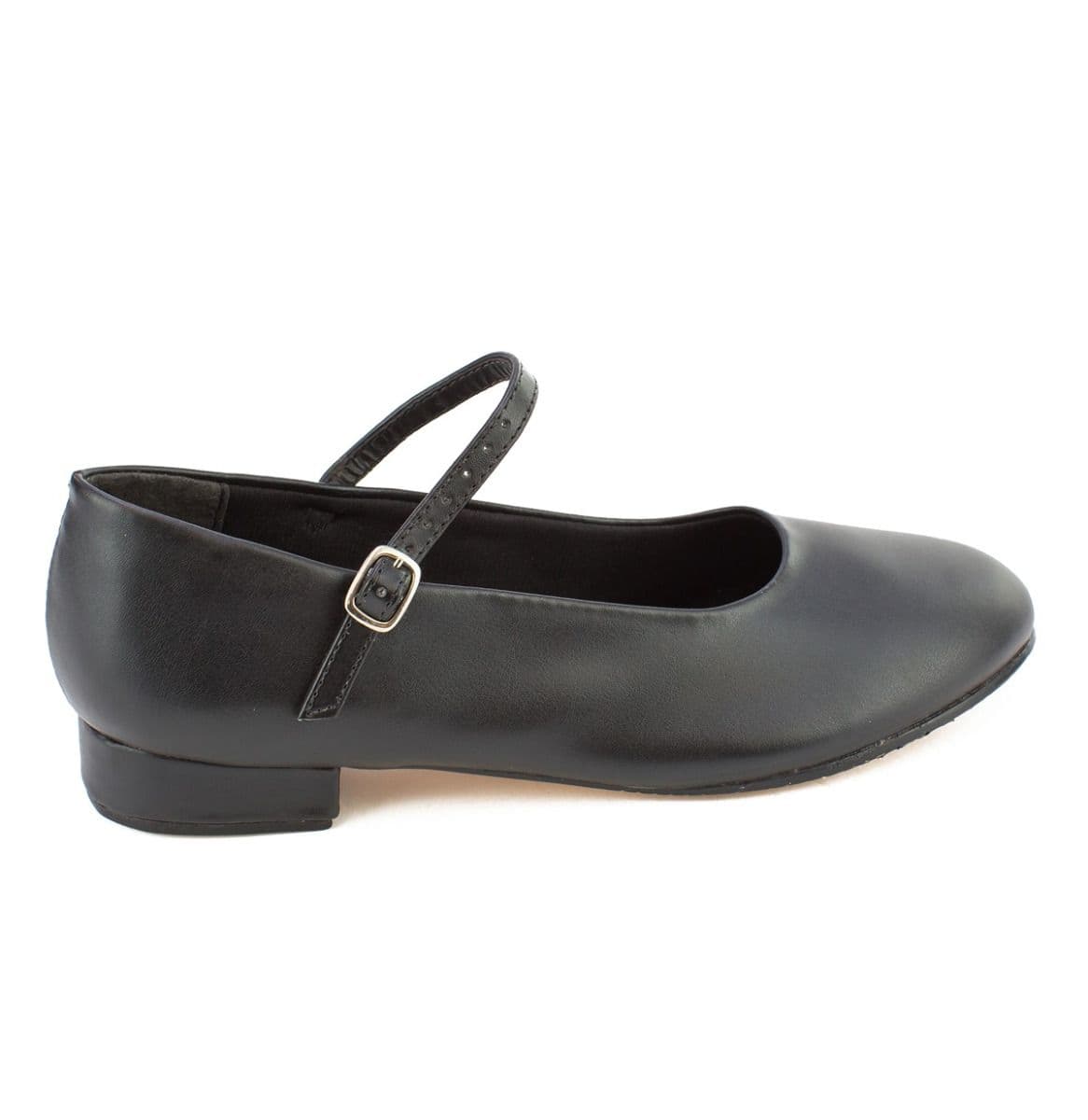 CH09 Carly Low Heel Character Buckle Strap -Black Medium 4.5